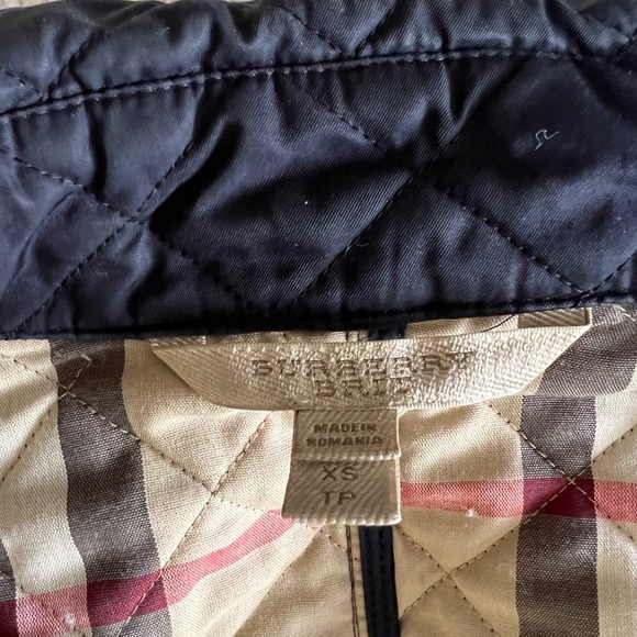 Burberry Quilted Jacket Navy Extra Small